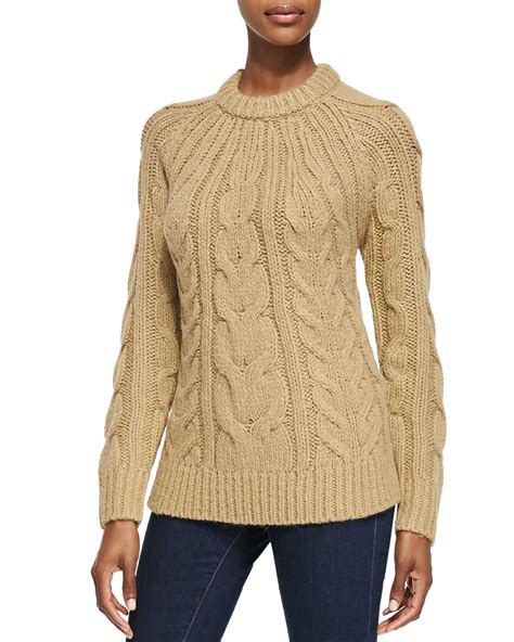 michael michael kors chunky cable knit sweater|Cable Knit Sweater .